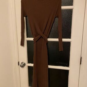 Zara Brown  Long Sleeve sweater like Dress